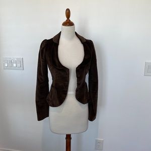 Rebecca Taylor brown velvet blazer